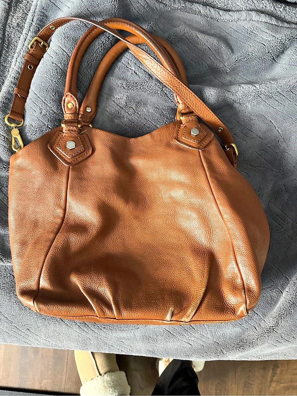 Marc by Marc Jacobs Classic Q Hillier Hobo Leather Shoulder Bag Brown - Picture 4 of 6
